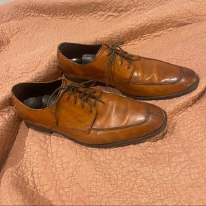 Cole Haan Nike Air Colton Split Toe Oxfords Brown Leather Mens Shoes Sz 12